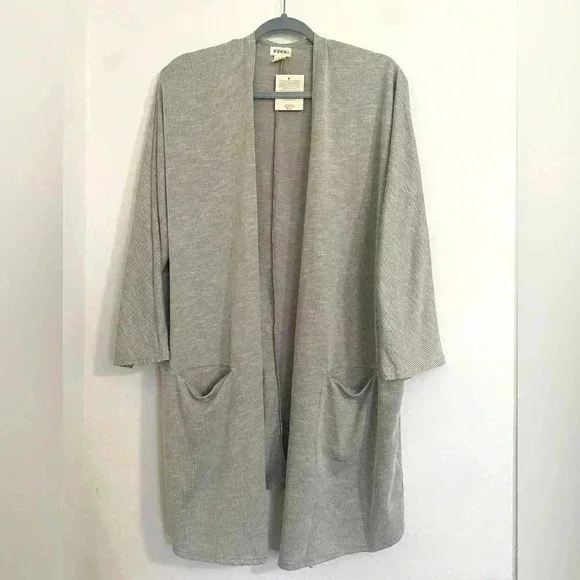 NWT Donni Cotton Ribbed Striped Open Cardigan O/S - Picture 1 of 4